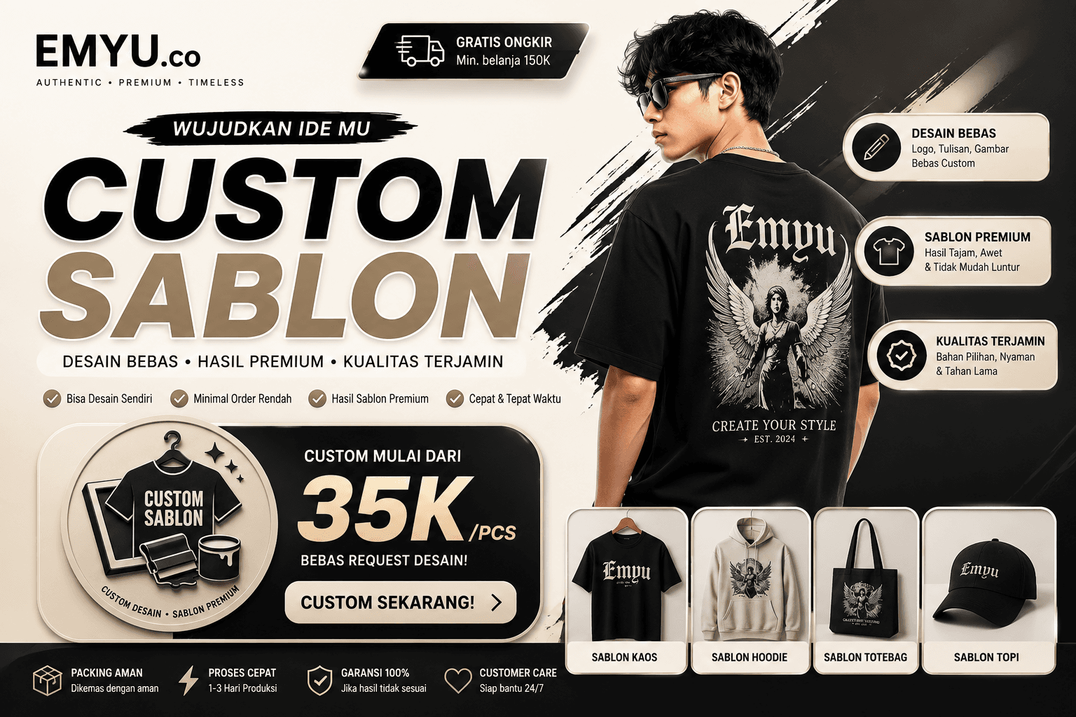 Custom sablon